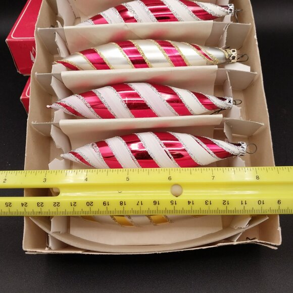 3 Boxes Vtg Blown Glass Teardrop Ornament Made in Poland for Kmart - Picture 7 of 7